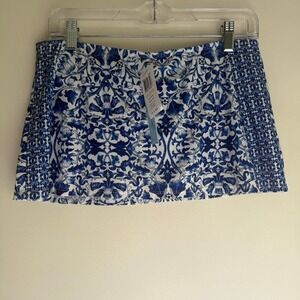 Antonio Melani Skirted Pants Blue China Floral Print Size 4 NEW NWT
